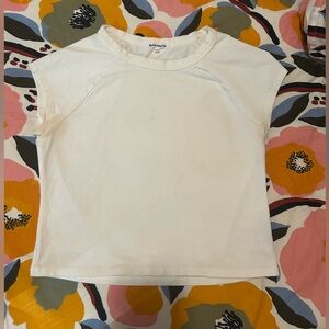 Reformation Cropped White Tee